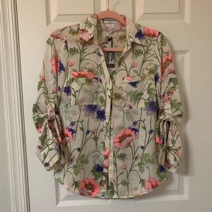 Express Floral Button Down Shirt